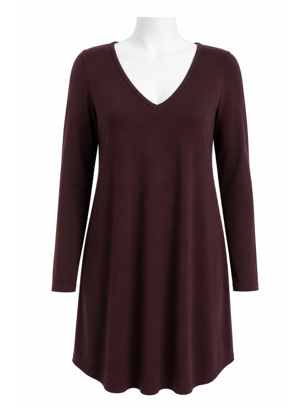 Size M Golden by Tna Aritzia Womens Strait Dress Burgundy V-Neck Long Sleeve NWT